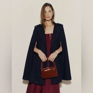 French Connection Black Cape Coat - size xs